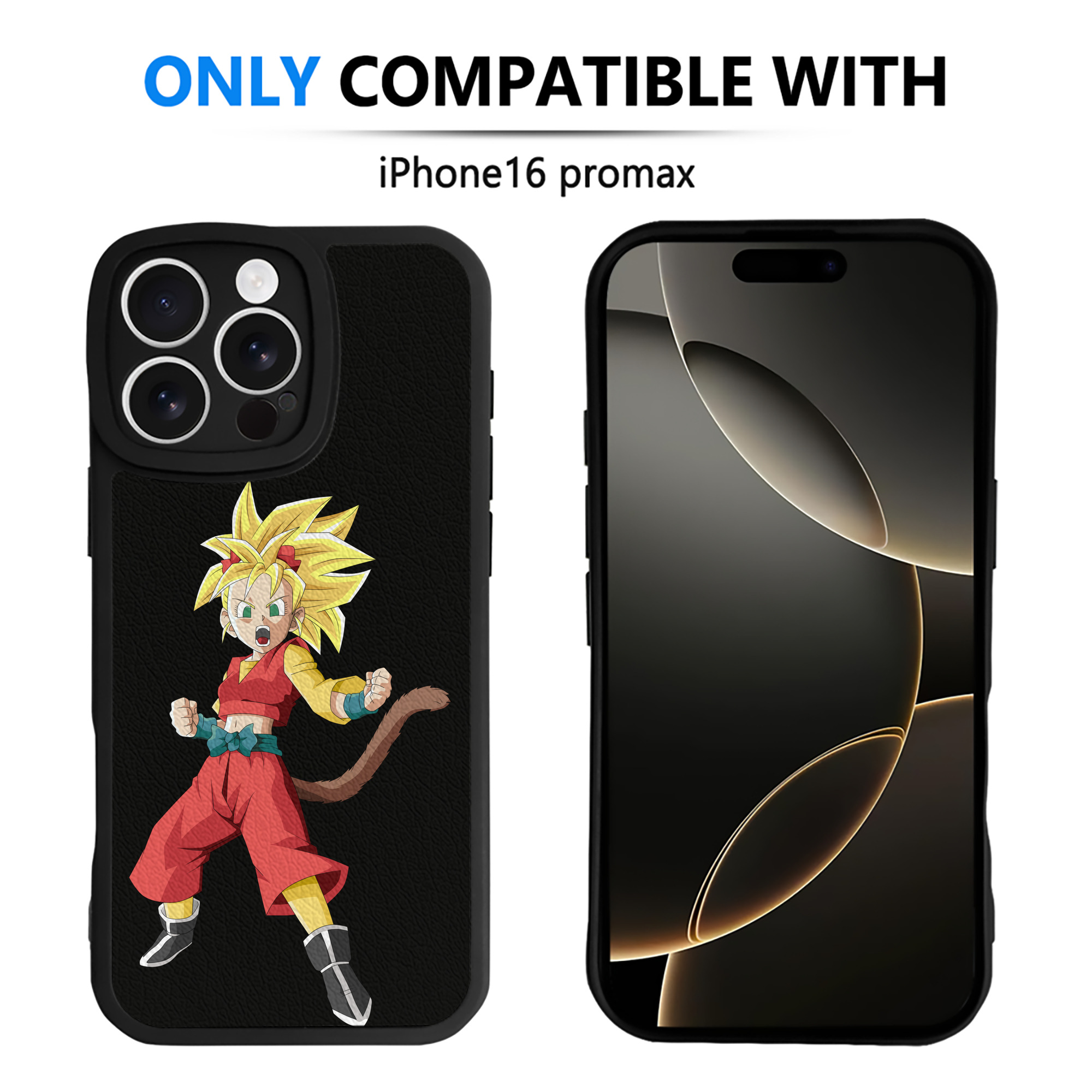 （画像用） ドラゴンボール カリフラ DRAGON BALL Caulifla 【iPhone 16シリーズ対応】シリコンスマホケース（レザー調） 材質：シリコン